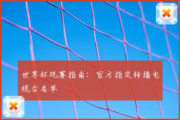 世界杯观赛指南:官方指定转播电视台名单